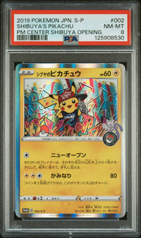 Shibuya's Pikachu #002 2019 Japanese S Promo PSA 8 Pm Center Shibuya Opening