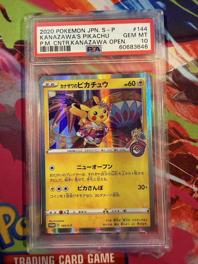 Kanazawa's Pikachu #144 2020 Japanese S Promo PSA 10 P.M. Cntr.Kanazawa Open.