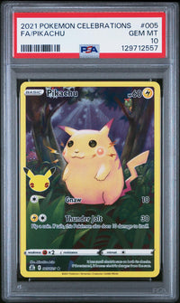 Pikachu #005 2021 Pokemon Celebrations PSA 10