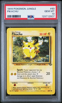 Pikachu #60 1999 Pokemon Jungle PSA 10