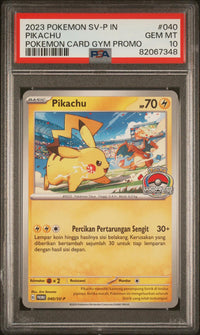 Pikachu #040 2023 Pokemon Indonesian Sv Promo PSA 10 Pokemon Card Gym