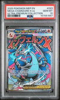 Mega Charizard X Ex #023 2025 Pokemon Mep En-Me Black Star Promo PSA 10