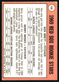 Red Sox 1969 Rookie Stars (Ken Brett / Gerry Moses) 1969 Topps #476a