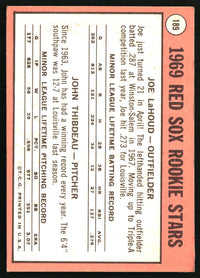 Red Sox 1969 Rookie Stars (Joe Lahoud / John Thibdeau) 1969 Topps #189 RC