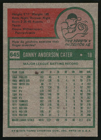 Danny Cater 1975 Topps #645