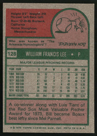 Bill Lee 1975 Topps #128