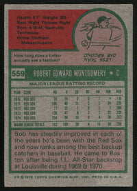 Bob Montgomery 1975 Topps #559
