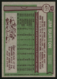 Jim Burton 1976 Topps #471 RC