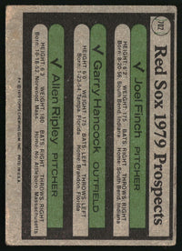 Red Sox 1979 Prospects (Finch/Hancock/ Ripley) 1979 Topps #702 RC