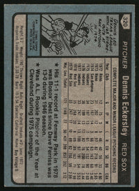 Dennis Eckersley 1980 Topps #320