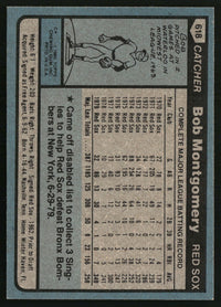 Bob Montgomery 1980 Topps #618