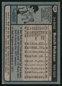 Butch Hobson 1980 Topps #420
