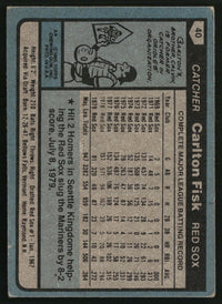 Carlton Fisk 1980 Topps #40