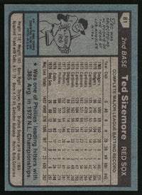 Ted Sizemore 1980 Topps #81