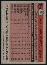 Win Remmerswaal 1981 Topps #38 RC