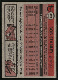 Bob Stanley 1981 Topps #421