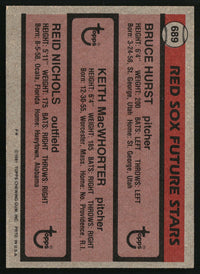 Red Sox Future Stars (Hurst/MacWhorter/Nichols) 1981 Topps #689 RC