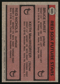 Red Sox Future Stars (Hurst/MacWhorter/Nichols) 1981 Topps #689 RC