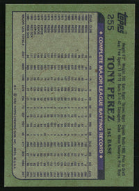 Tony Perez 1982 Topps #255 HOF