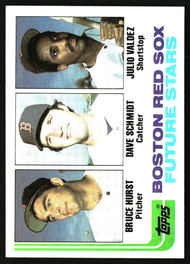 Red Sox Future Stars (Hurst/Schmidt/ Valdez) 1982 Topps #381 RC