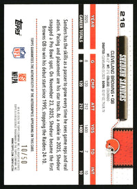 Shedeur Sanders 2026 Topps Flagship #216 Real One Autographs Gold SN, AU