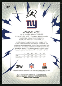 Jaxson Dart 2025 Topps Resurgence #167 Signatures White Surge Refractor SN, AU