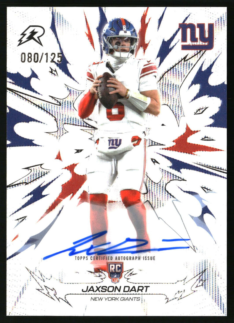 Jaxson Dart 2025 Topps Resurgence #167 Signatures White Surge Refractor SN, AU