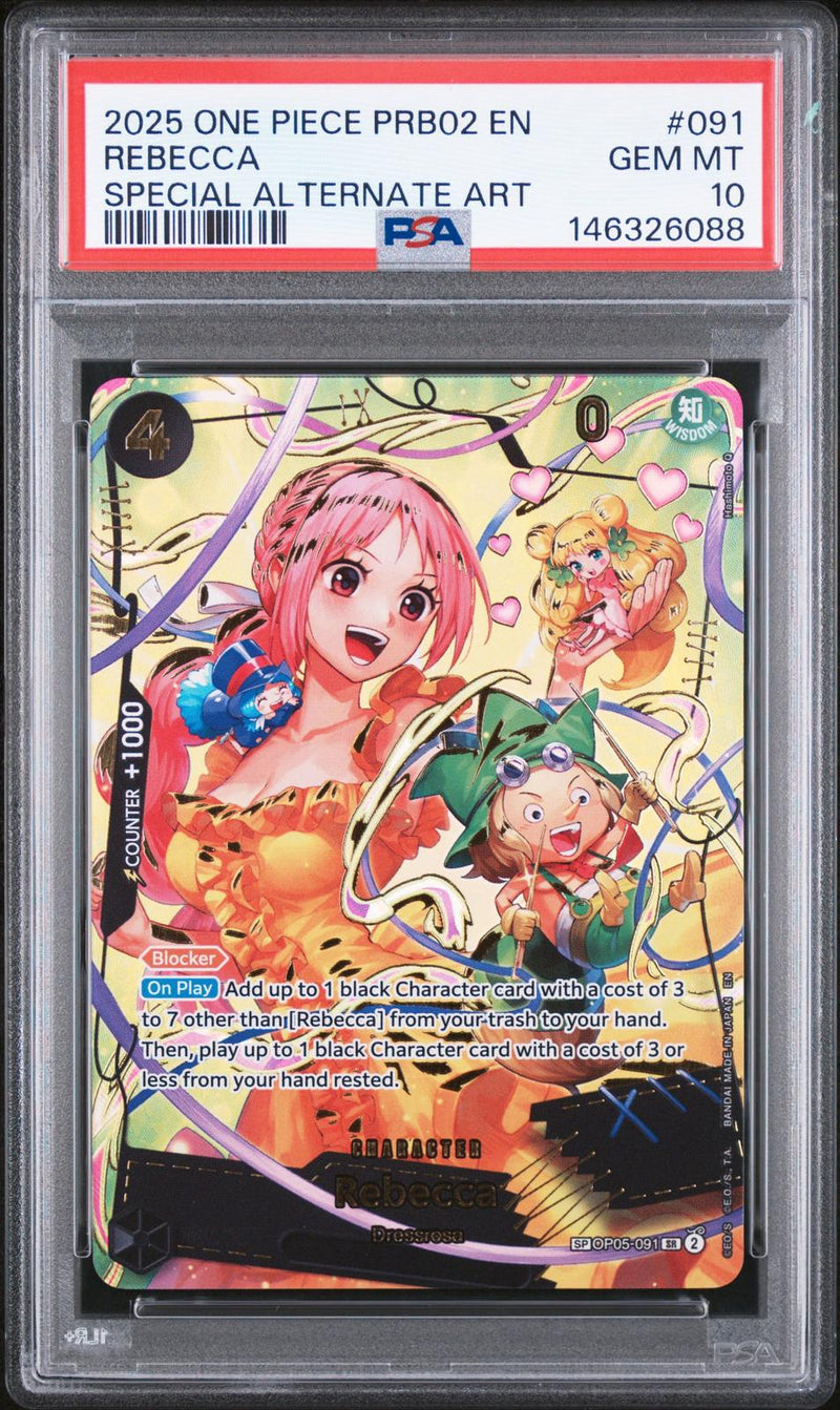 Rebecca #091 2025 One Piece Prb02-Premium Booster The Best Vol.2 PSA 10