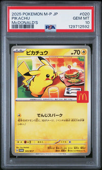 Pikachu #020 2025 Pokemon Japanese M-P Promo PSA 10 Mcdonald'S