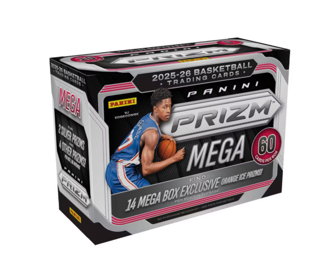 2025-26 Panini Prizm Basketball Trading Card Mega Box