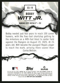 Bobby Witt Jr. 2026 Bowman #ES-19 Electric Sluggers
