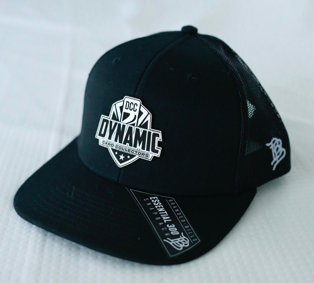 Dynamic Card Collectors Trucker Hat Snapback Black w/ Black Logo