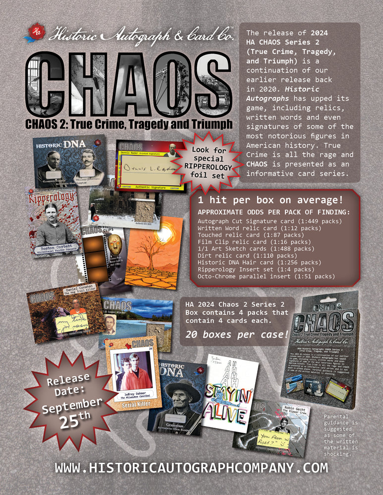 Historic Autographs 2024 Chaos Series 2
