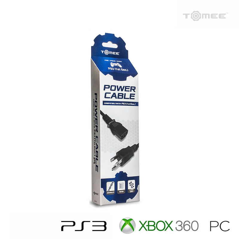 3 Prong Power Cable For: XBOX 360, PS3, PC