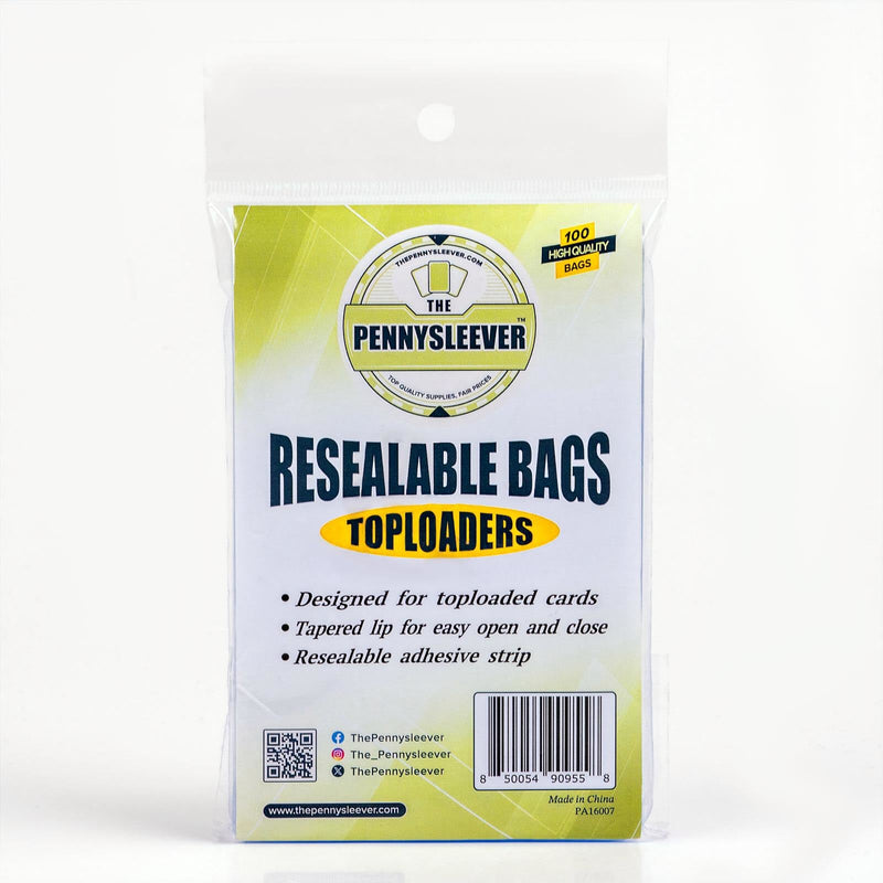 Resealable Bags for Toploaders (100 count) - The PennySleever