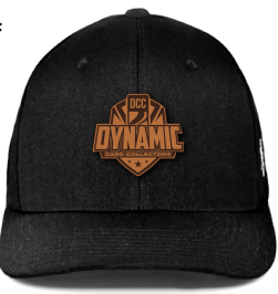 Dynamic Card Collectors Flex Fit Hat Black w/ Leather Logo