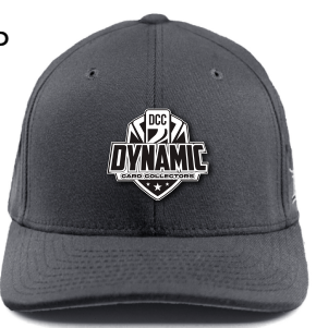 Dynamic Card Collectors Flex Fit Hat Charcoal Black Logo