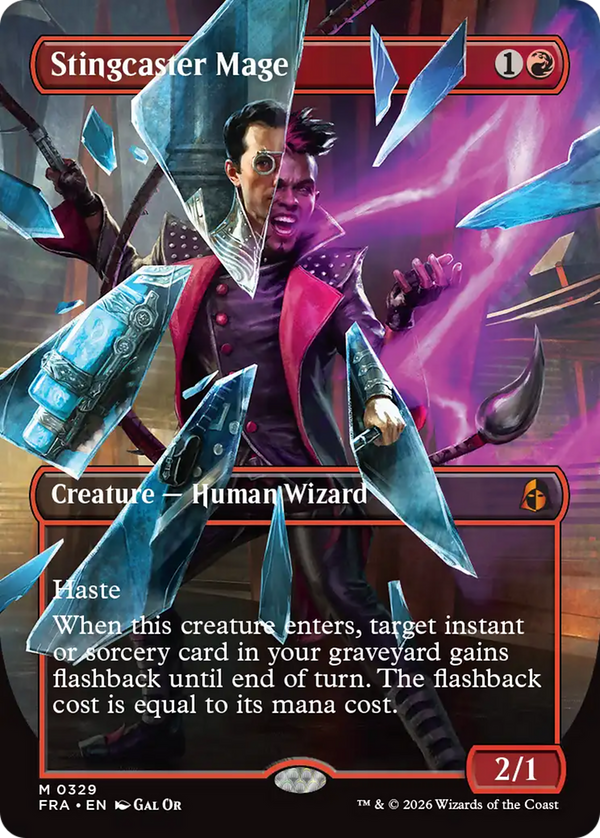 Stingcaster Mage (Borderless) (Facet Foil) [Reality Fracture]