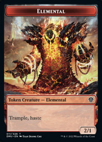 Soldier // Elemental Double-Sided Token [Dominaria United Tokens]