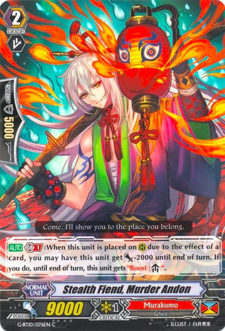 Stealth Fiend, Murder Andon (G-BT10/076EN) [Raging Clash of the Blade Fangs]