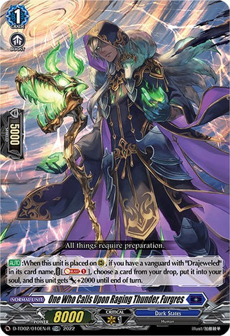 One Who Calls Upon Raging Thunder, Furgres (D-TD02/010EN-R) [D-TD02: Michiru Hazama -Demonic Jewel Dragon of the Four Flames-]