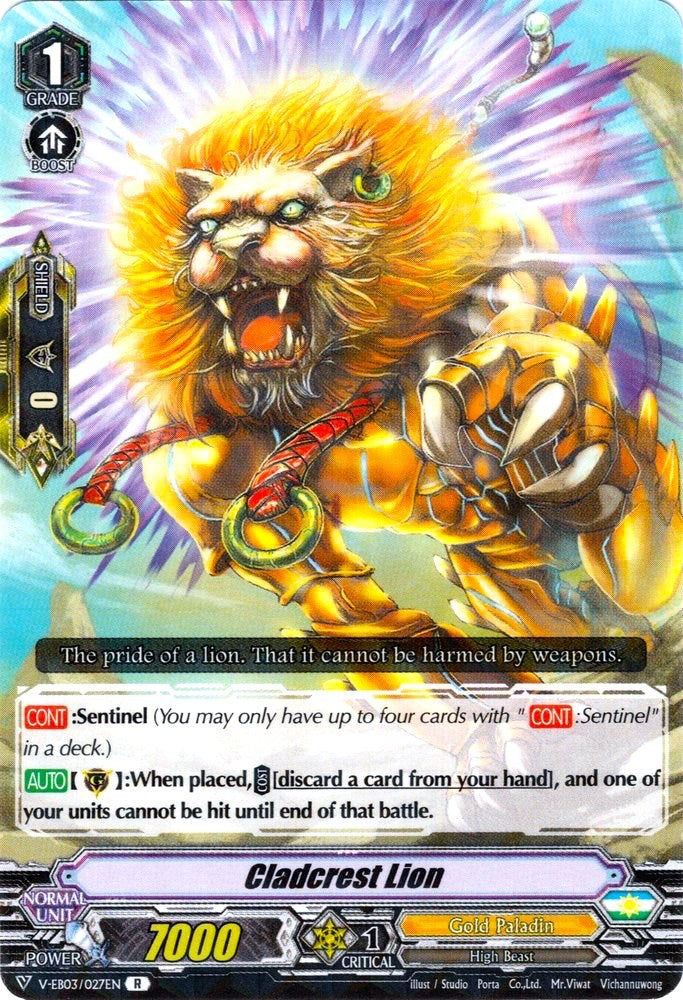 Cladcrest Lion (V-EB03/027EN) [ULTRARARE MIRACLE COLLECTION]