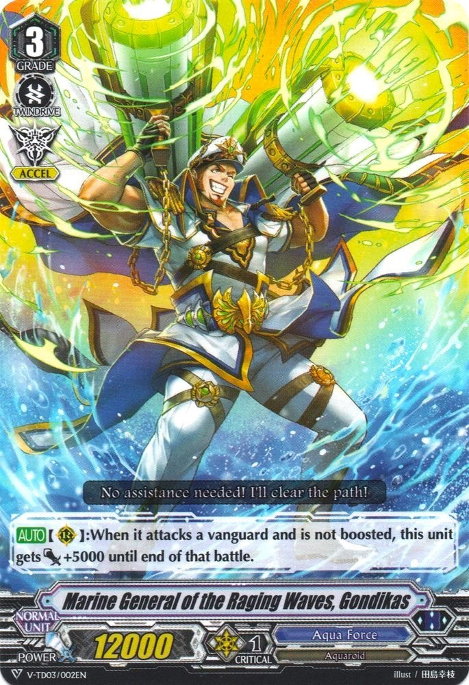 Marine General of the Raging Waves, Gondikas (V-TD03/002EN) [Leon Soryu]