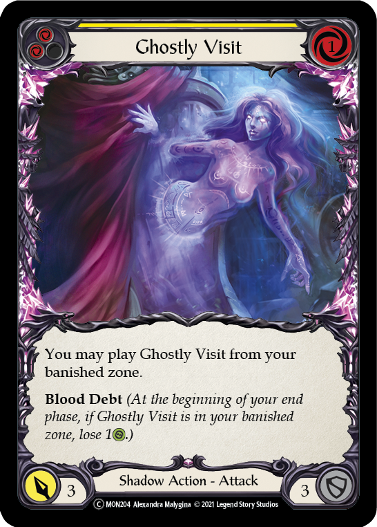 Ghostly Visit (Yellow) [U-MON204-RF] (Monarch Unlimited)  Unlimited Rainbow Foil