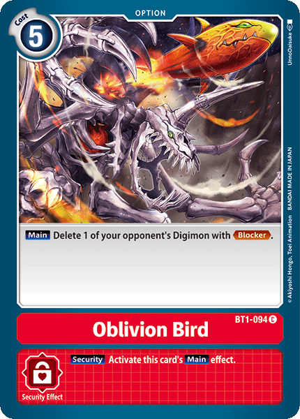 Oblivion Bird [BT1-094] [Release Special Booster Ver.1.0]