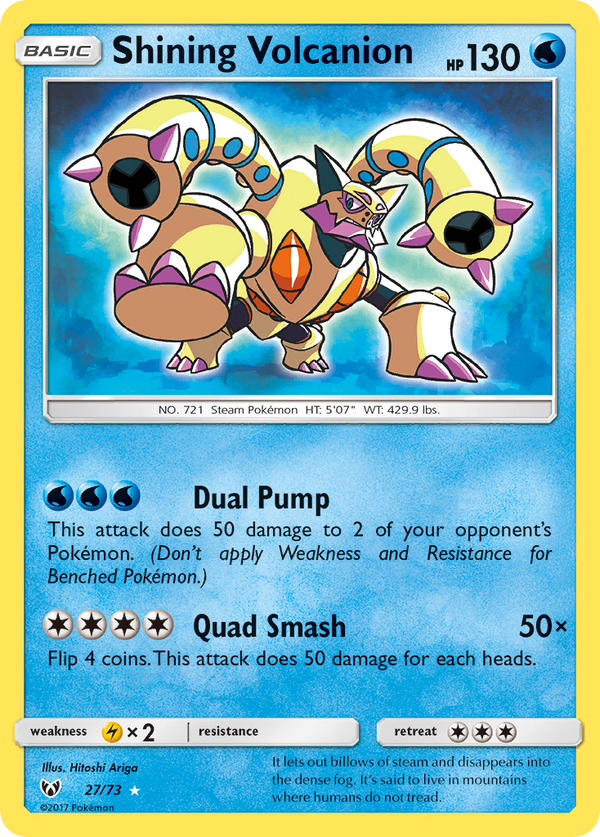 Shining Volcanion (27/73) [Sun & Moon: Shining Legends]