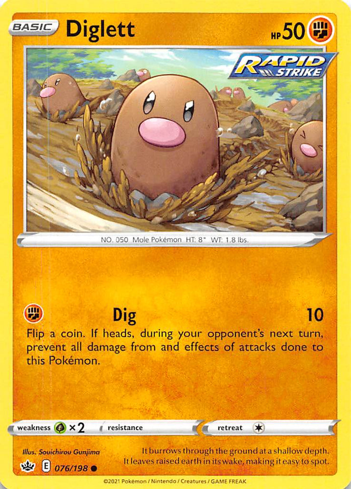 Diglett (076/198) [Sword & Shield: Chilling Reign]