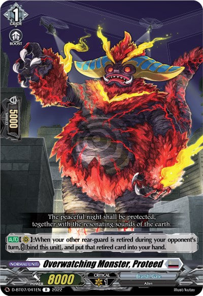 Overwatching Monster, Proteed (D-BT07/041EN) [Raging Flames Against Emerald Storm]