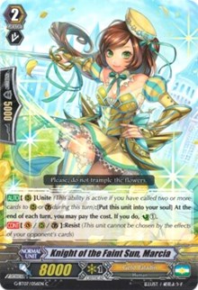 Knight of the Faint Sun, Marcia (G-BT07/056EN) [Glorious Bravery of Radiant Sword]