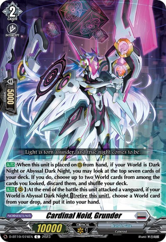 Cardinal Noid, Grunder (D-BT10/074EN) [Dragon Masquerade]